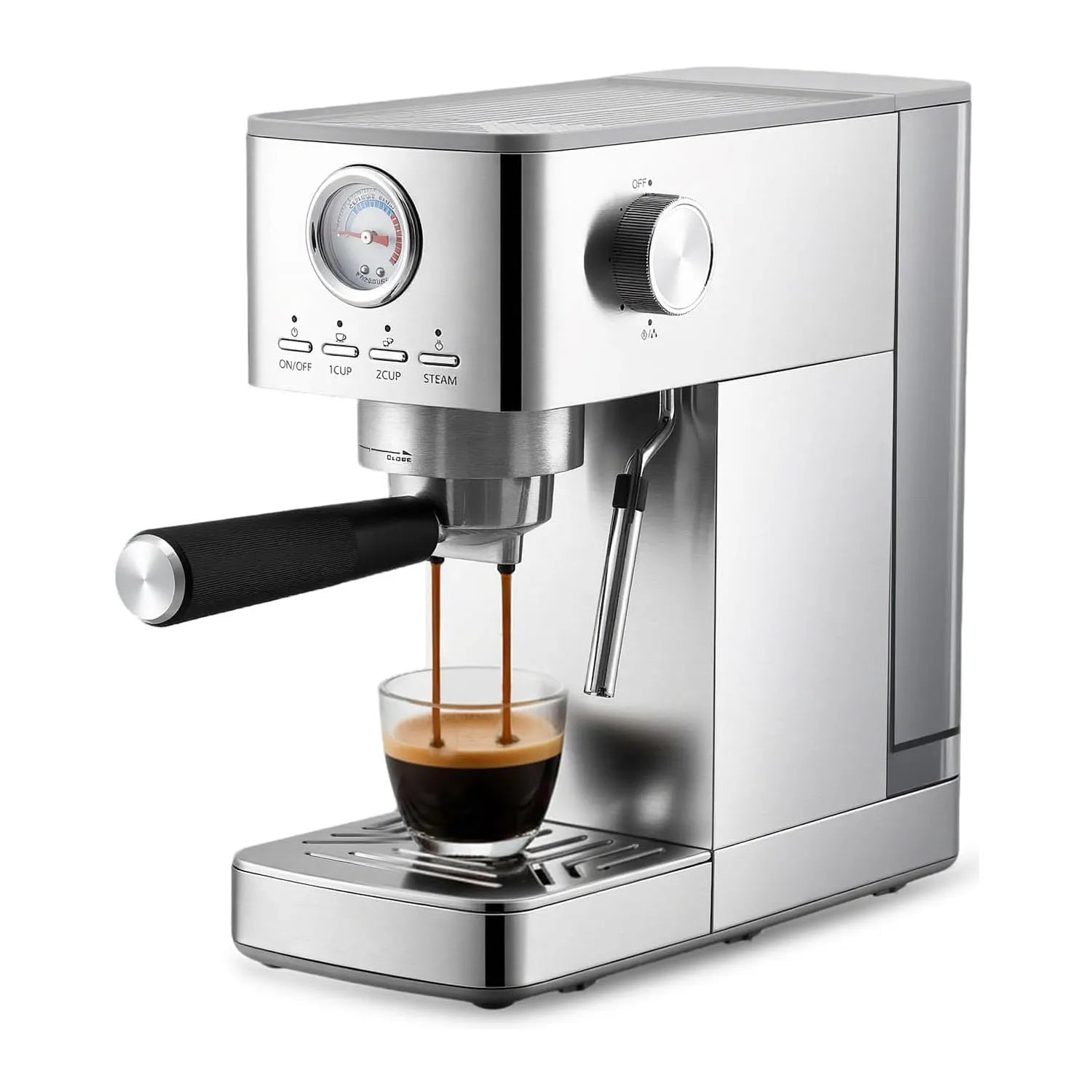 Espresso Machine – Compact Semi-Automatic – 1-2 Cups | KIMLUD