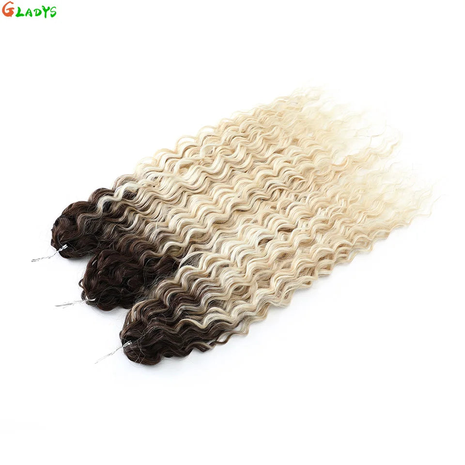 Crochet Braids Synthetic Hair High Temperature — Ombre Brown | KIMLUD