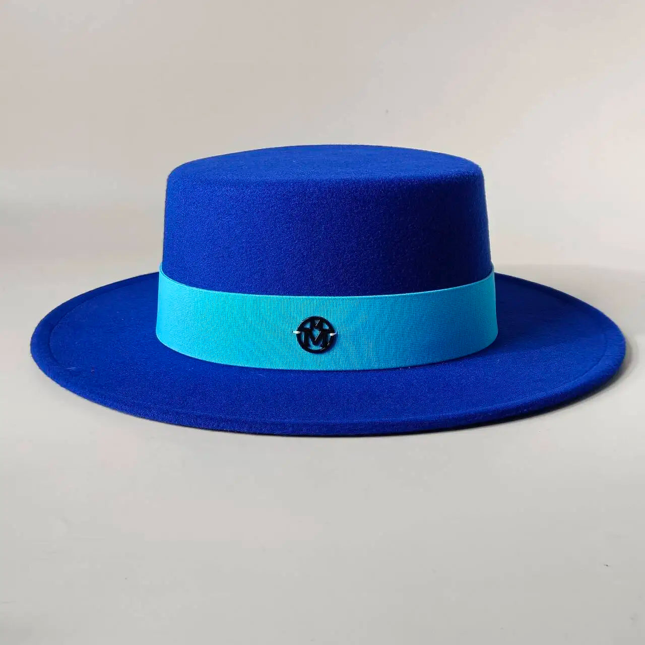 French Felt Flat-Top Wide-Brim Hat — Ivory | KIMLUD
