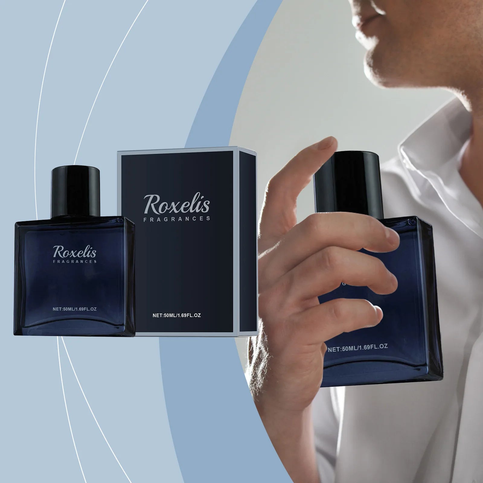 Crystal Glass Glamour Perfume Spray For Men — Clear | KIMLUD