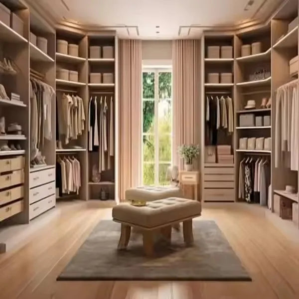 Custom Wooden Capacity Large Cabinet Wardrobe Folding with Storage Organizer Bedroom Furniture for Clothes Storage Cabinet