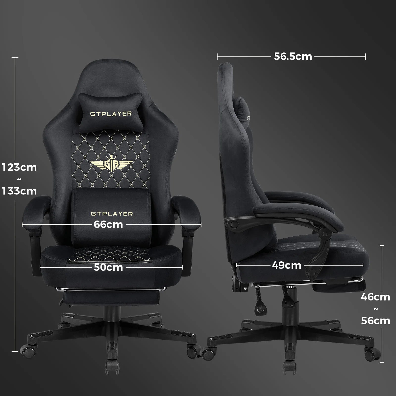 Gaming Chair – Ergonomic – Fabric | KIMLUD