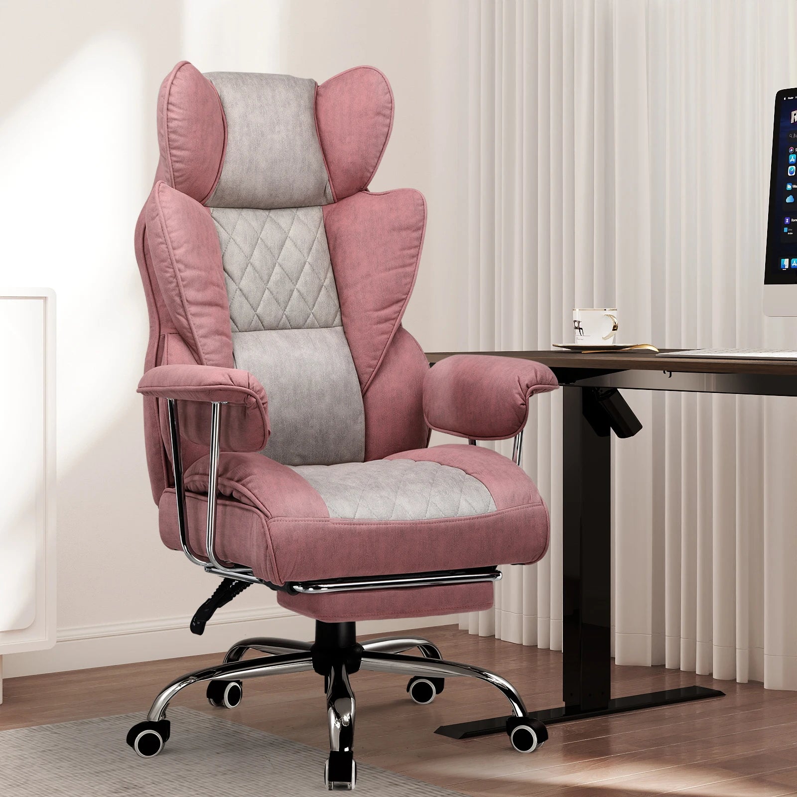 Gaming Chair – Pocket Spring Lumbar Support – Fabric – KIMLUD