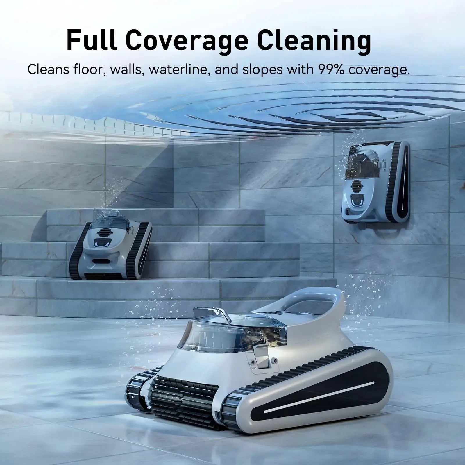 Robotic Crab Pool Vacuum Pro Auto Navigation — Black | KIMLUD
