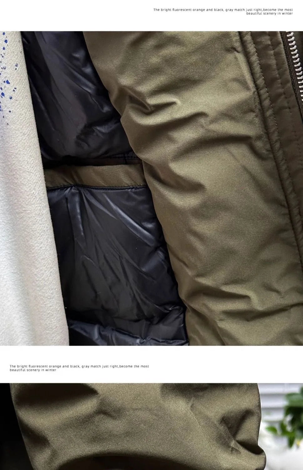 Men's Coat  Hooded New Two Pieces Korean Style Windbreaker spring  autumn Mid-Length