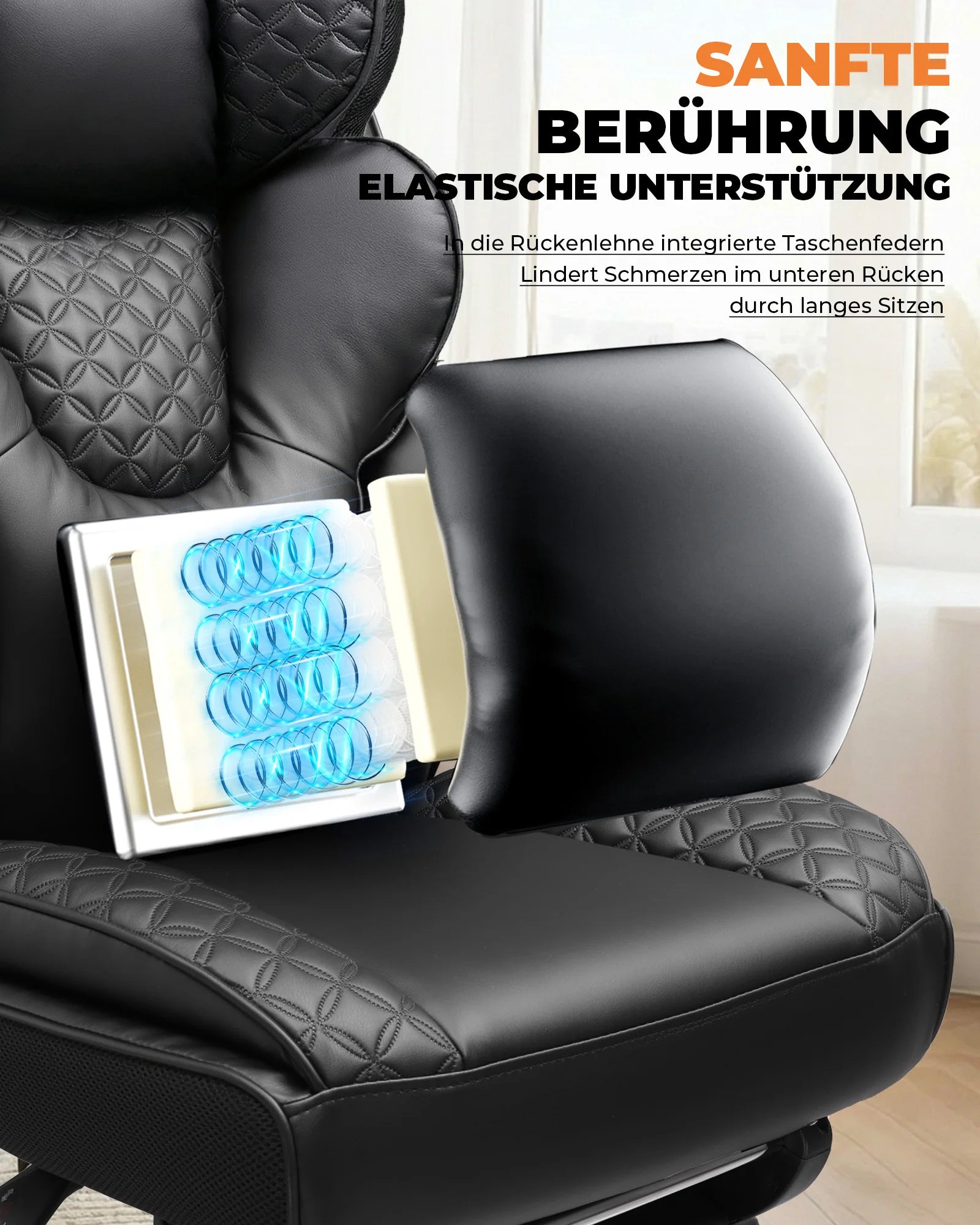 Gaming Chair – Ergonomic High Back – 400 Lb Capacity – Synthetic Leather | KIMLUD