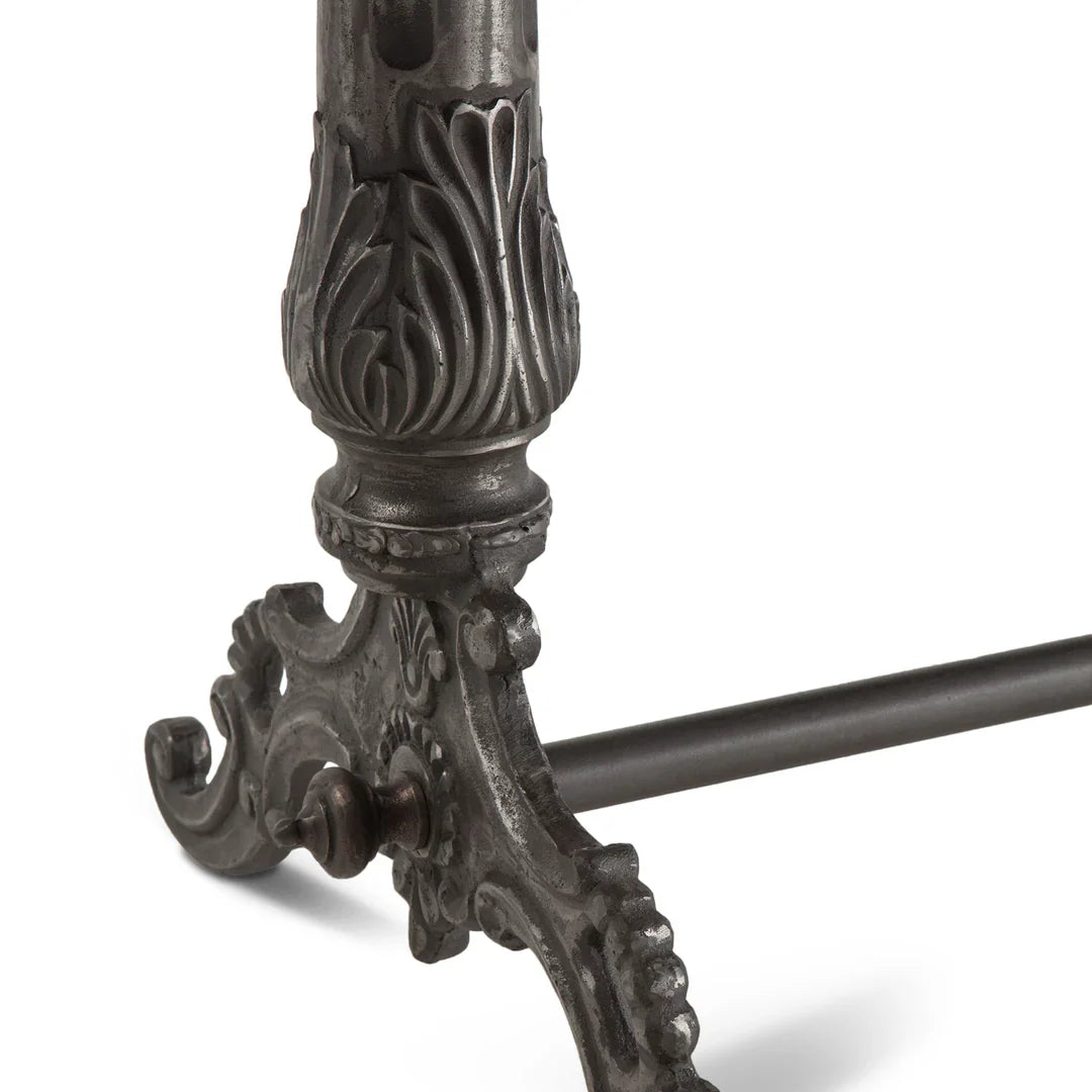 Teak Wood Rectangular Top Antique Nickel Cast Iron Base Industrial Work Stunning Dining Kitchen & Hotel Furniture Dining Table