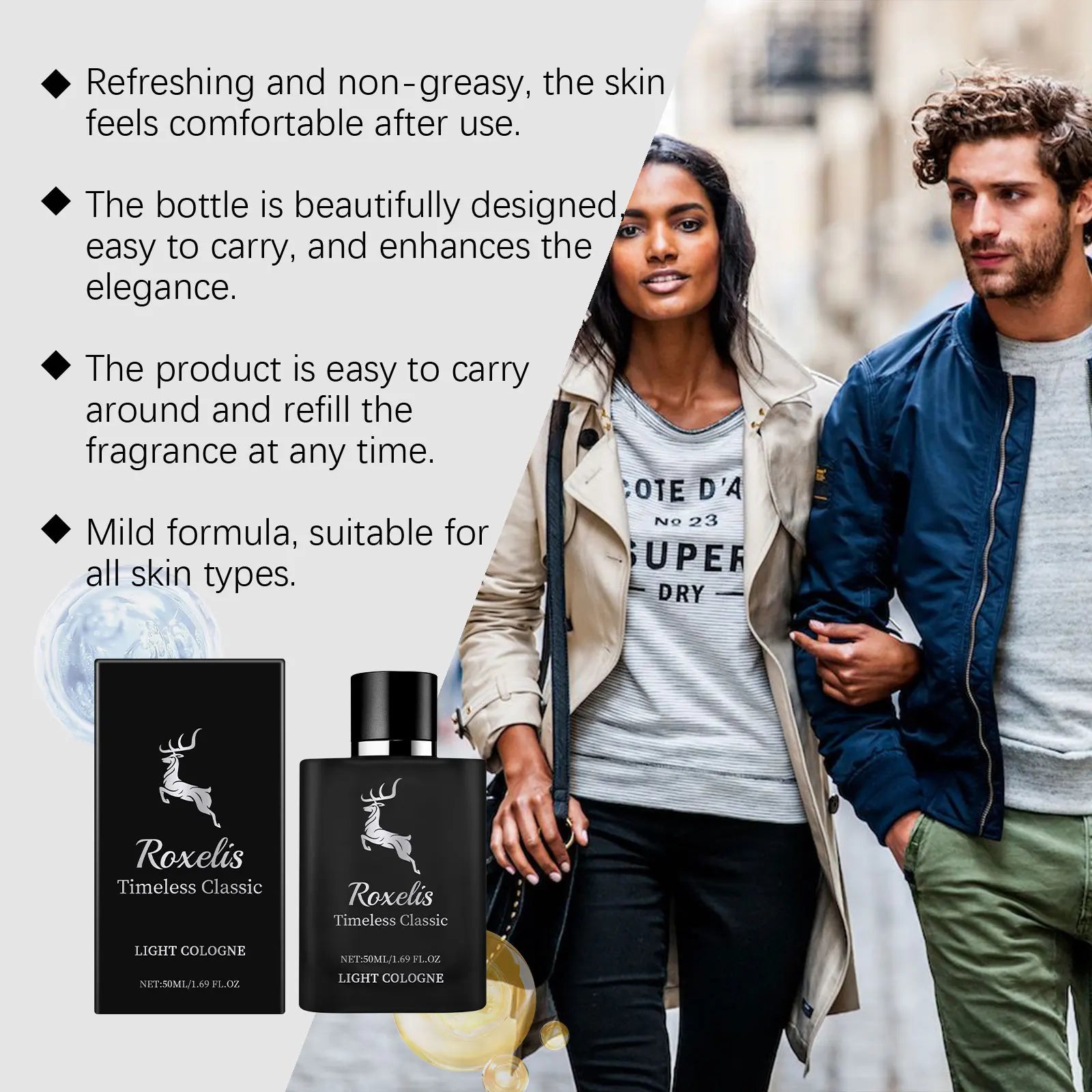 Crystal Glass Glamour Perfume Spray For Men — Clear | KIMLUD