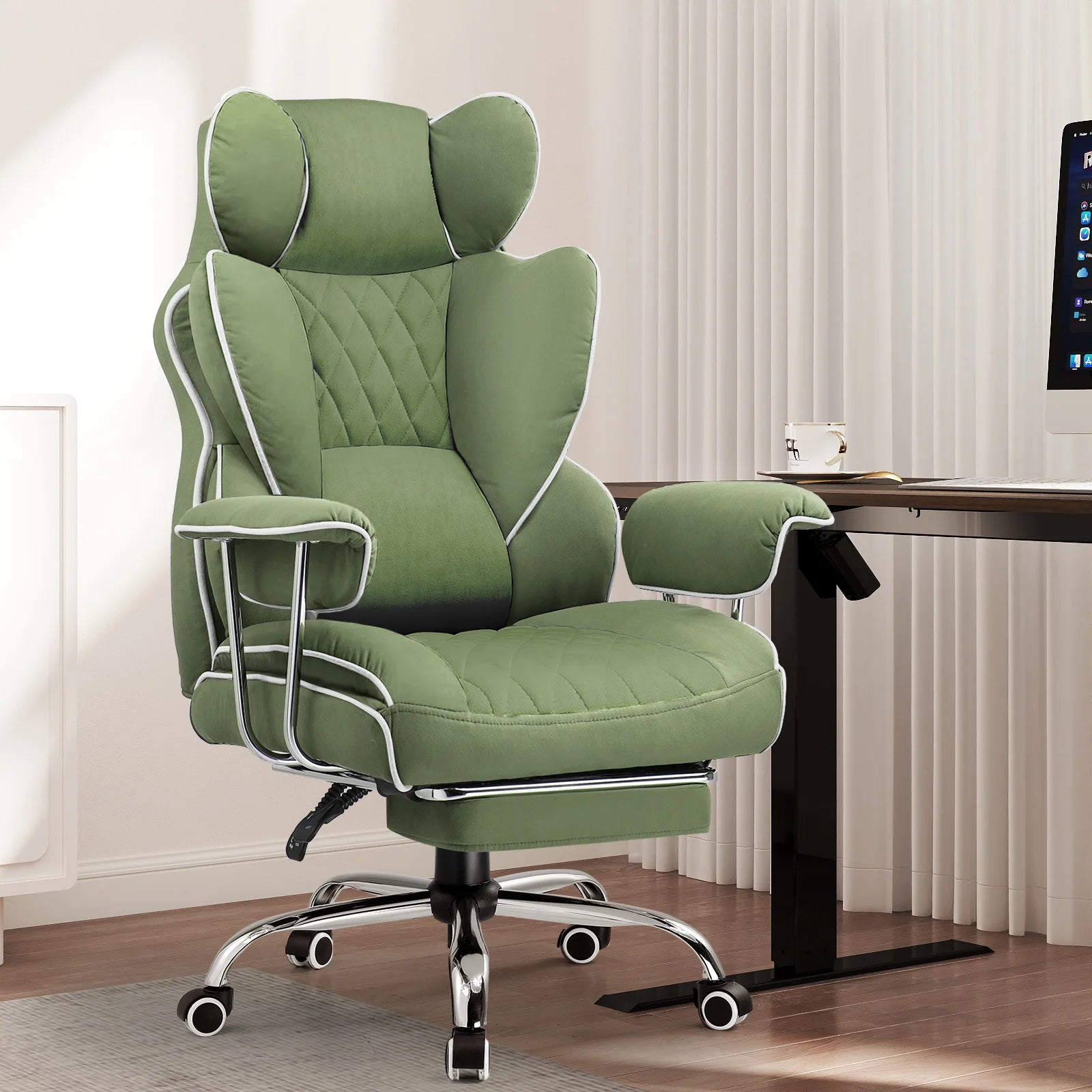 Gaming Chair – Pocket Spring Lumbar Support – Fabric – KIMLUD