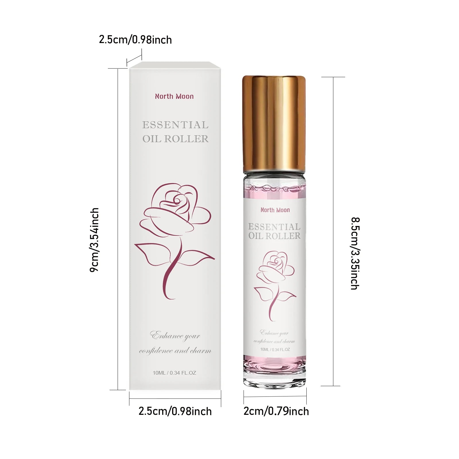 Floral Alluring Roller Ball Perfume — Rose Pink | KIMLUD