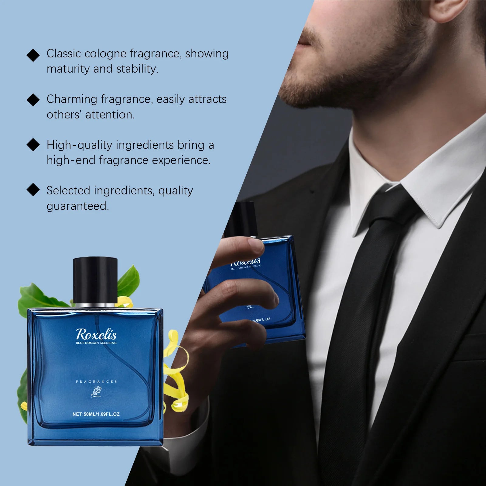 Citrus EDP Cologne Spray For Men Premium — Blue | KIMLUD