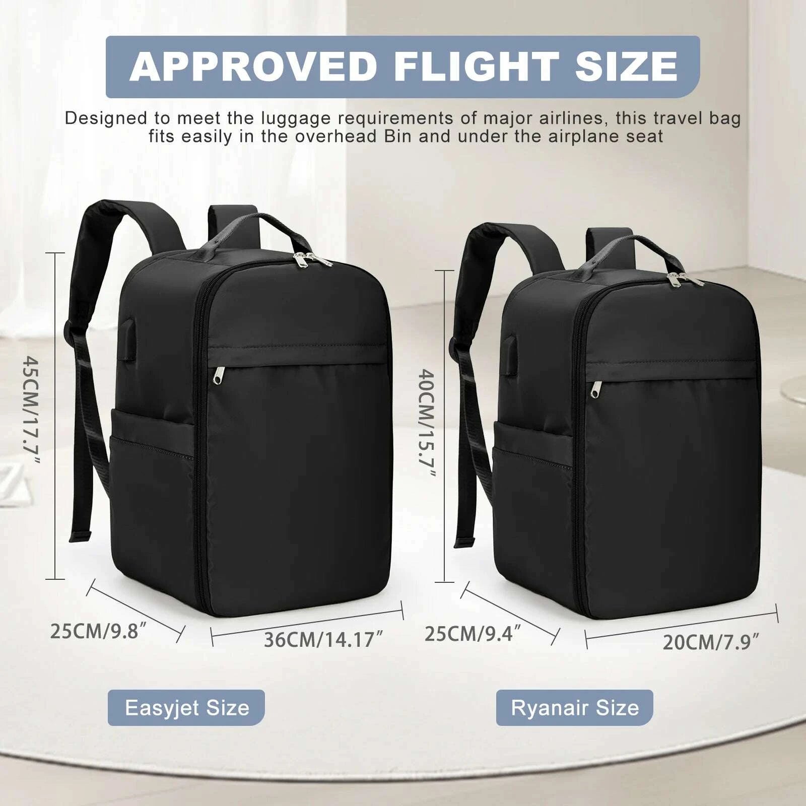 KIMLUD, Ryanair Backpack 40x20x25 Cabin Bag, Hand Luggage Travel Backpack for Easyjet Cabin Bag 45x36x20, Laptop Backpack for Women/Men, KIMLUD Womens Clothes