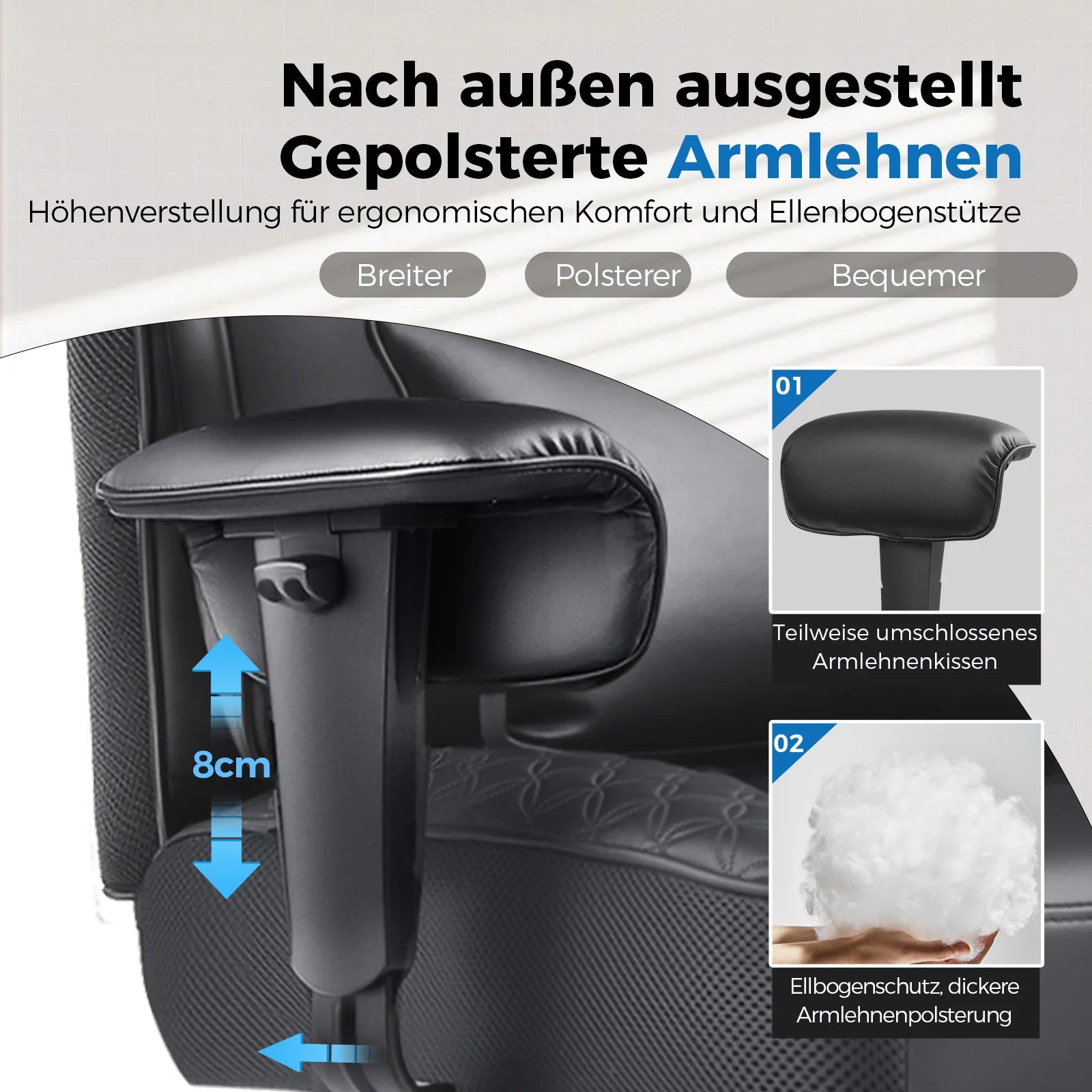 Gaming Chair – Ergonomic with Footrest – PU Leather | KIMLUD