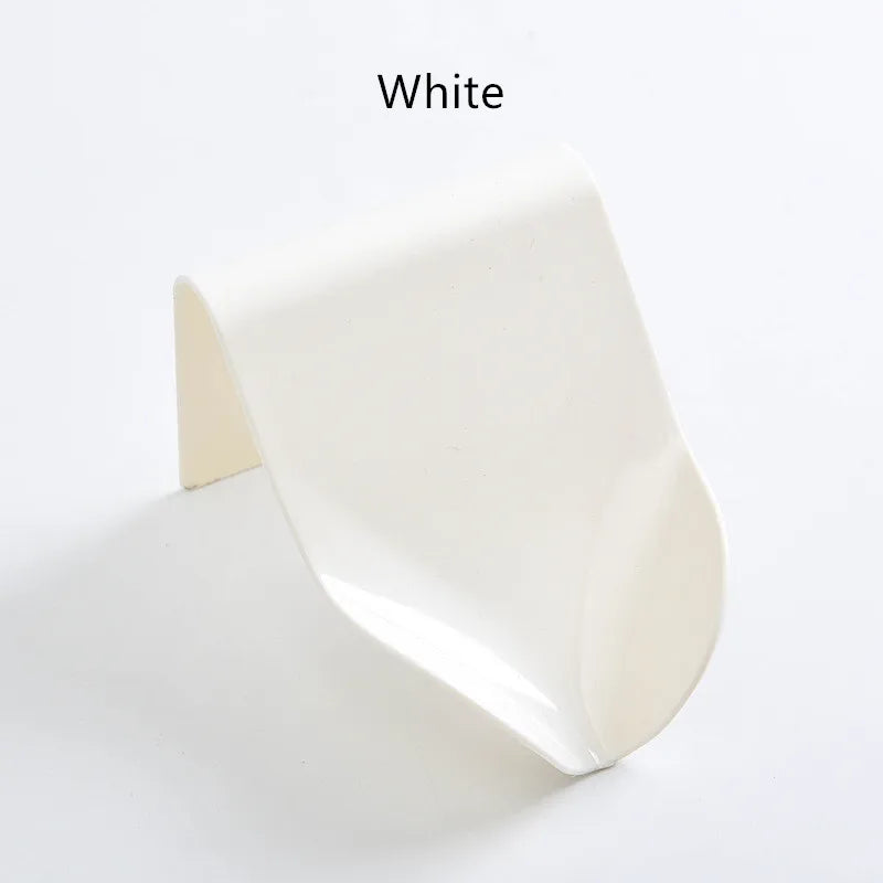 Leaf-Shaped Clear Plastic Soap Dish With Drain — Clear | KIMLUD