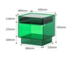 Acrylic Bedside Table With LED Lamp — Brown | KIMLUD