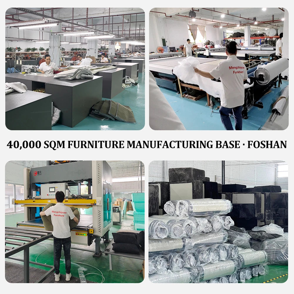 High-Density Sponge Fabric Tufted Modern Villa Sofa Bed Set Square Reclining Extendable Upholstered Comfortable Furniture