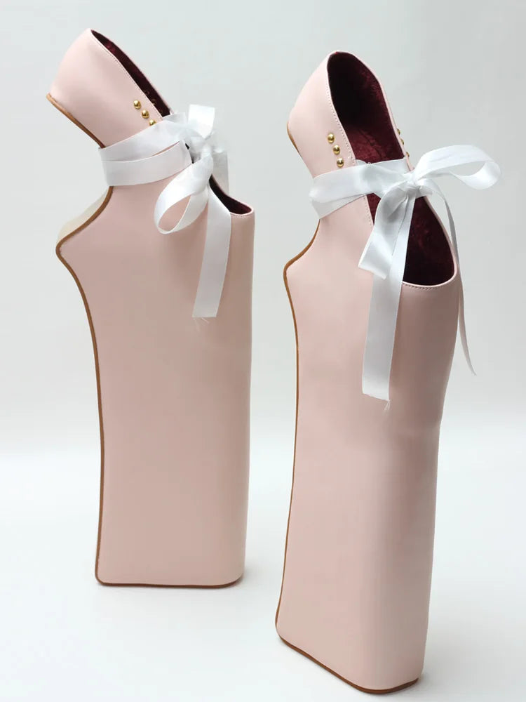 Women's Pumps – High Platform – PU – Pink | KIMLUD