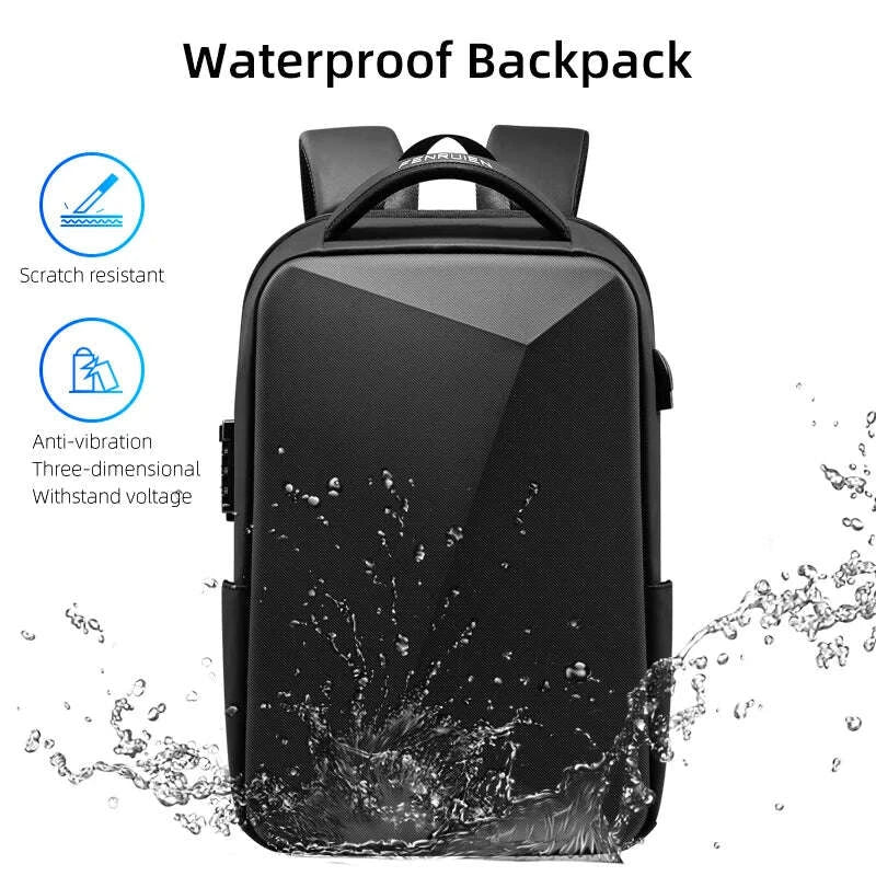 KIMLUD, Fenruien Brand Laptop Backpack Anti-theft Waterproof School Backpacks USB Charging Men Business Travel Bag Backpack New Design, KIMLUD Womens Clothes