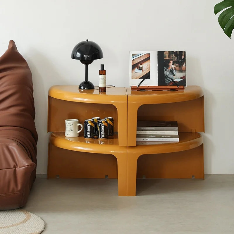 Nordic INS Modern Side Table Detachable Splicing Combination Plastic Coffee Table for Small Hotels Living Room Furniture