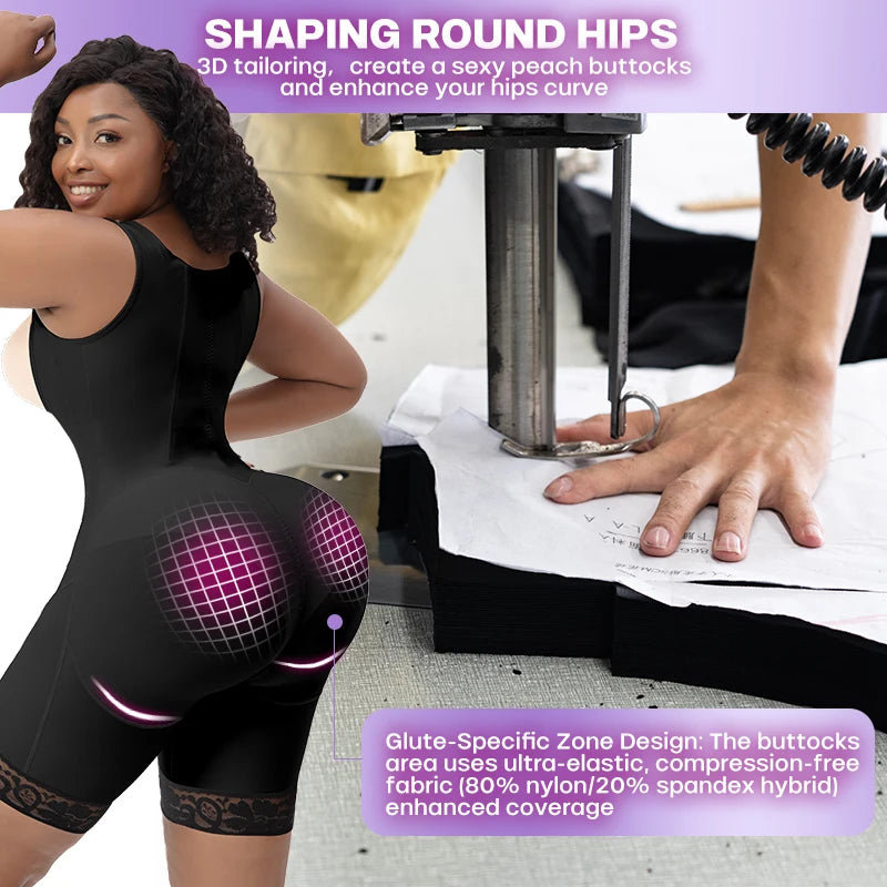 Post Surgery Stage 2 Lipo Lace Butt Lifter Tummy Control Body Girdle Bbl Shapewear Wholesale Fajas Colombianas Postparto 3 En 1