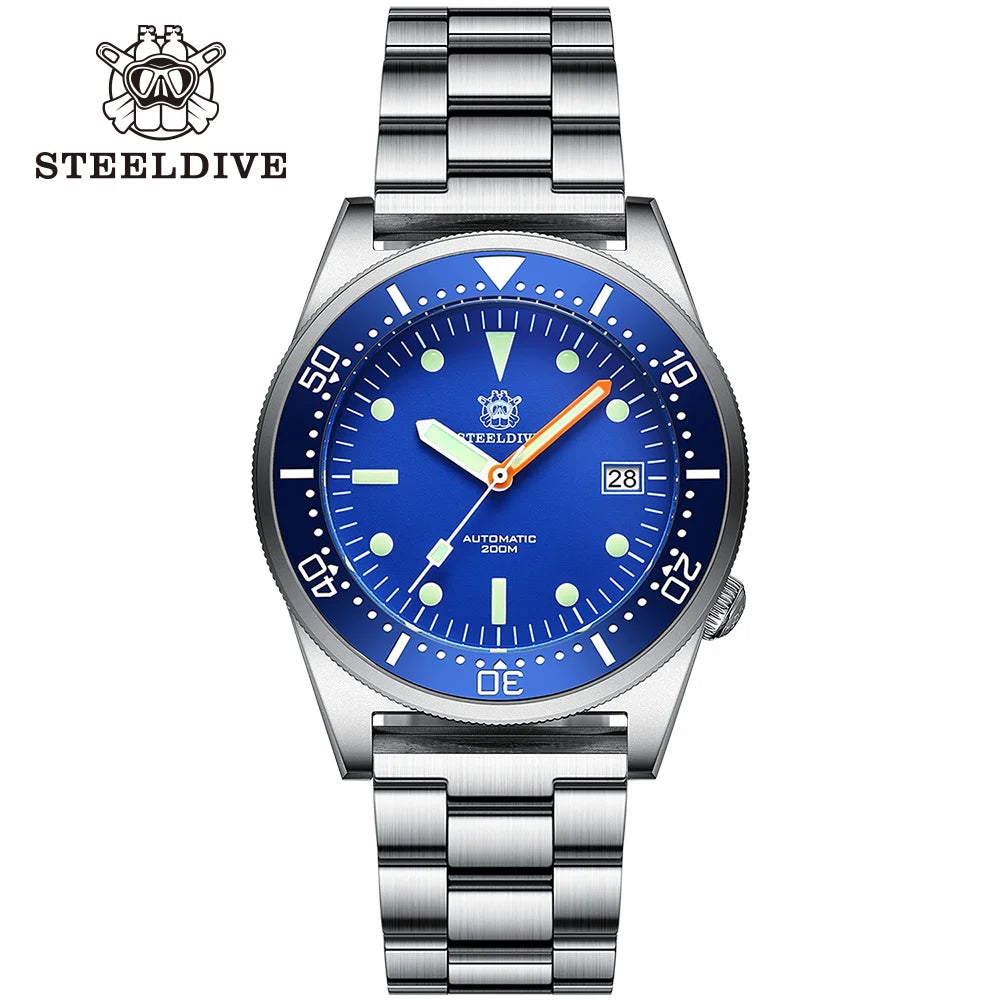 SD1979  New Arrival 2020 Upgraded Version Black Ceramic Bezel Stainless Steel Mens Dive Watch with Signed Crown