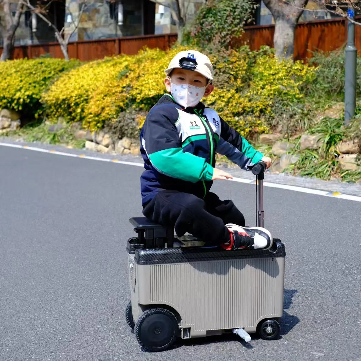 ABS Smart Luggage Trolley GPS-Ready — Green | KIMLUD