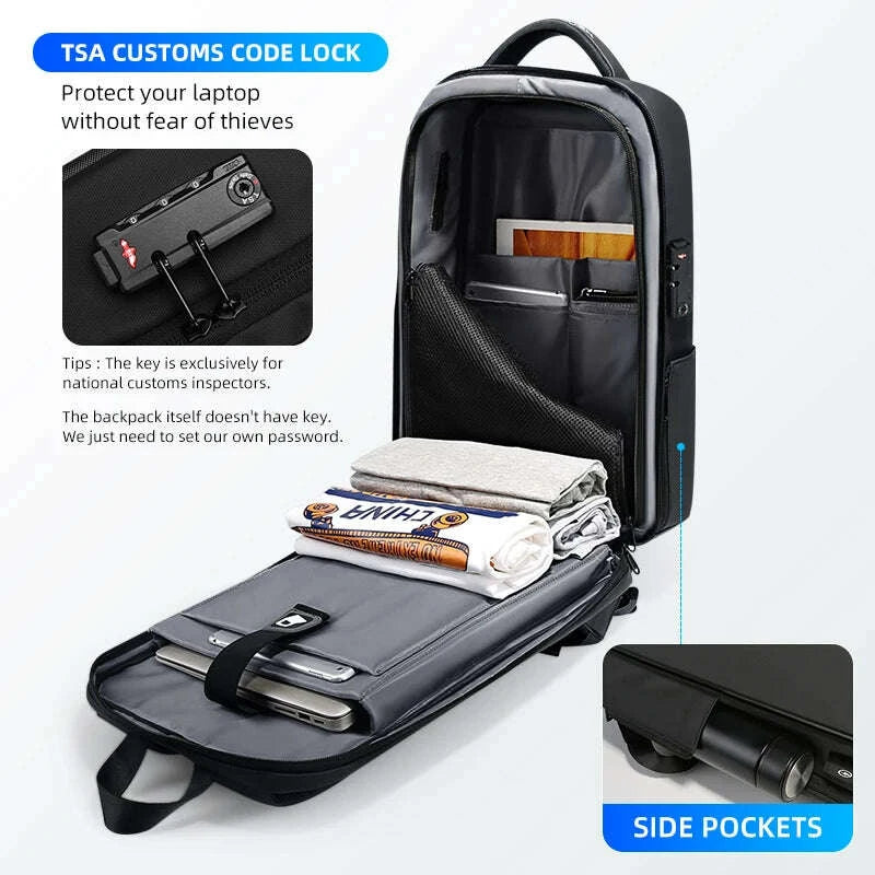 KIMLUD, Fenruien Brand Laptop Backpack Anti-theft Waterproof School Backpacks USB Charging Men Business Travel Bag Backpack New Design, KIMLUD Womens Clothes
