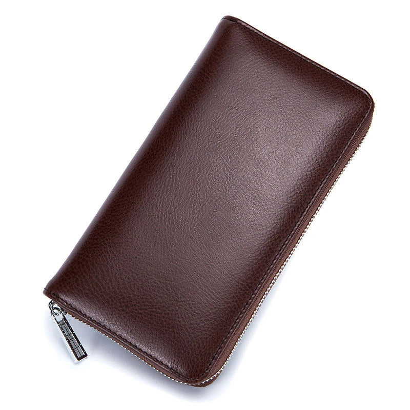 Genuine Leather Bags RFID Wallet 36 Card Holders Phone Case — Black | KIMLUD