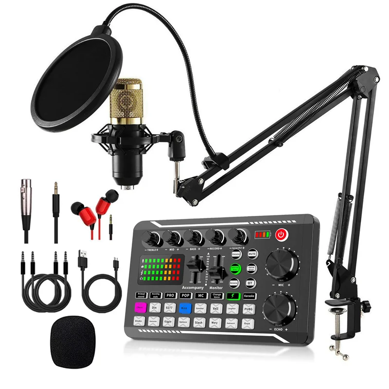 Studio Audio Sound Mixer Board Portable Digital DJ Mixing Console USB Mixer Audio Interface Mixing Boards for Studio Recording