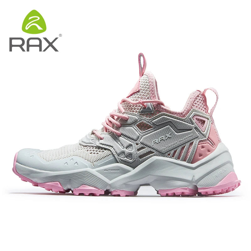 Breathable Air Mesh Running Shoes Anti-slip Outsole — White and Gray | KIMLUD