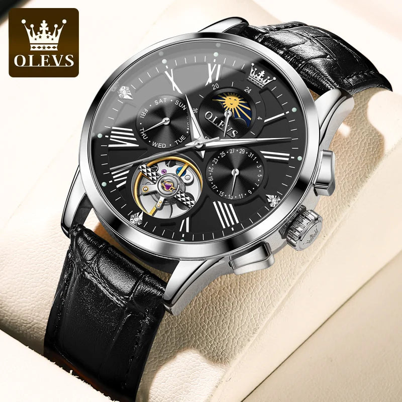 Stainless Steel Luminous Quartz Mens Watch — Black | KIMLUD