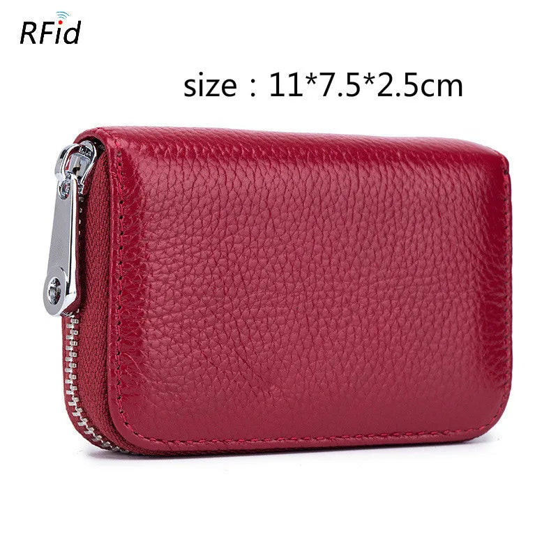 Genuine Leather Bags RFID Wallet 36 Card Holders Phone Case — Black | KIMLUD