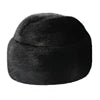 Genuine Leather Aviator Hat With Full Mink Fur — Black | KIMLUD