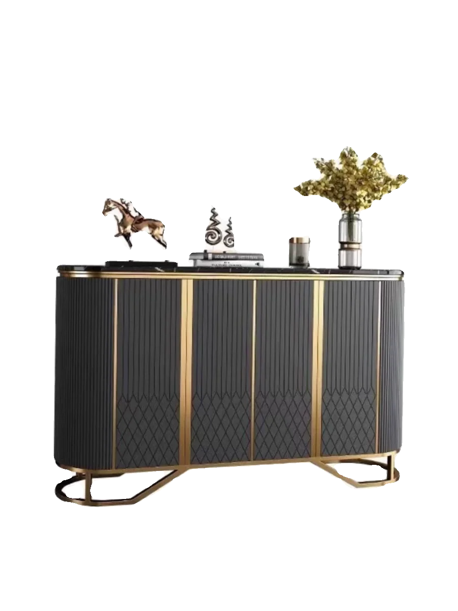 Luxury American-Style Entryway Wall Storage Cabinet Modern Design Panel Wood Shoe Cabinet Living Room Large Home Furniture