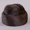Genuine Leather Aviator Hat With Full Mink Fur — Black | KIMLUD