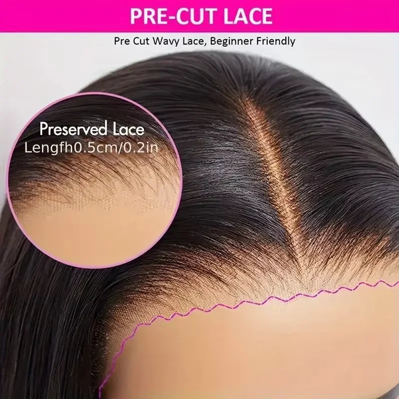 Human Hair Lace Front Wig 13x4 Deep Wave Glueless — Natural Color | KIMLUD