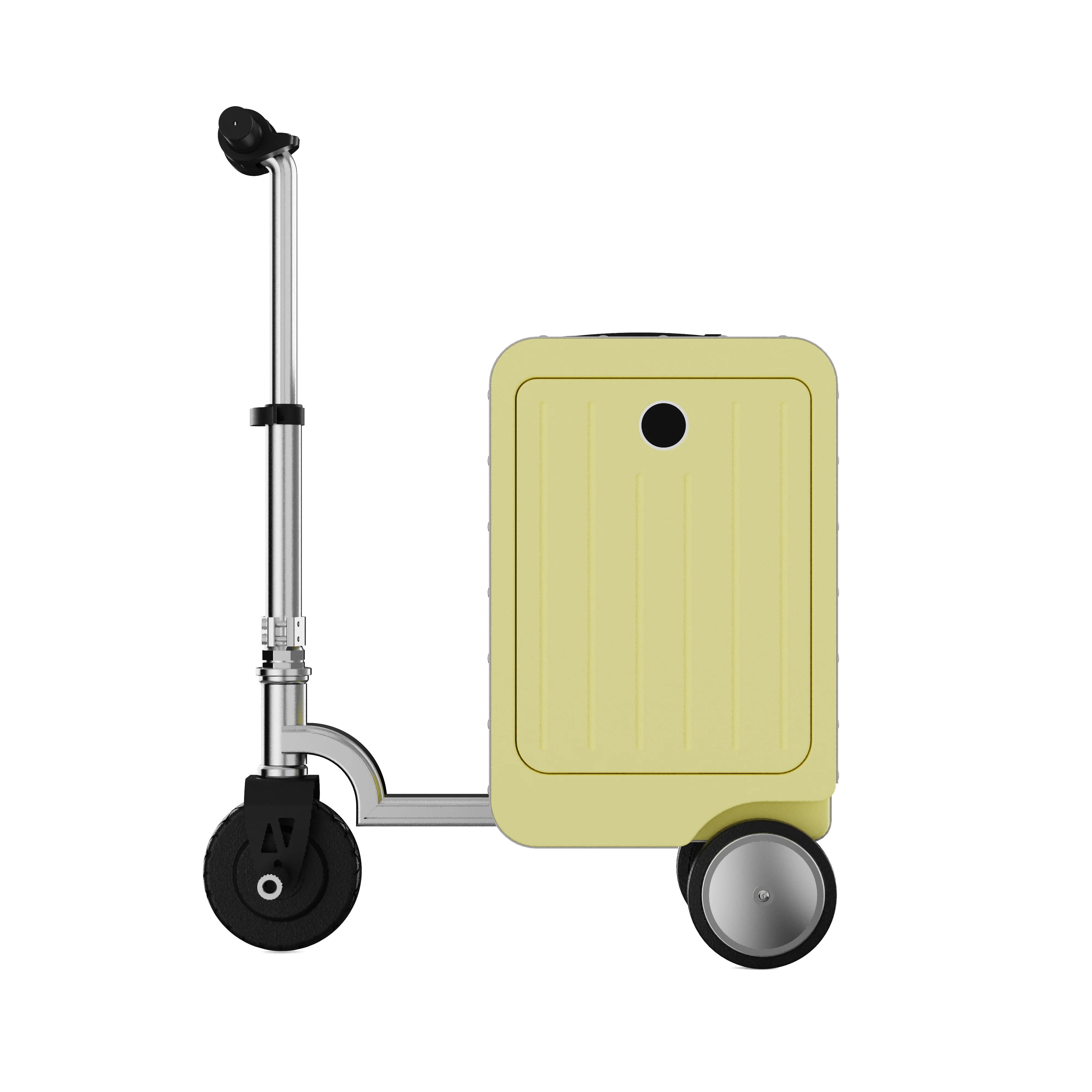 Smart ABS Luggage 20-Inch With Electric Compartment — Black | KIMLUD