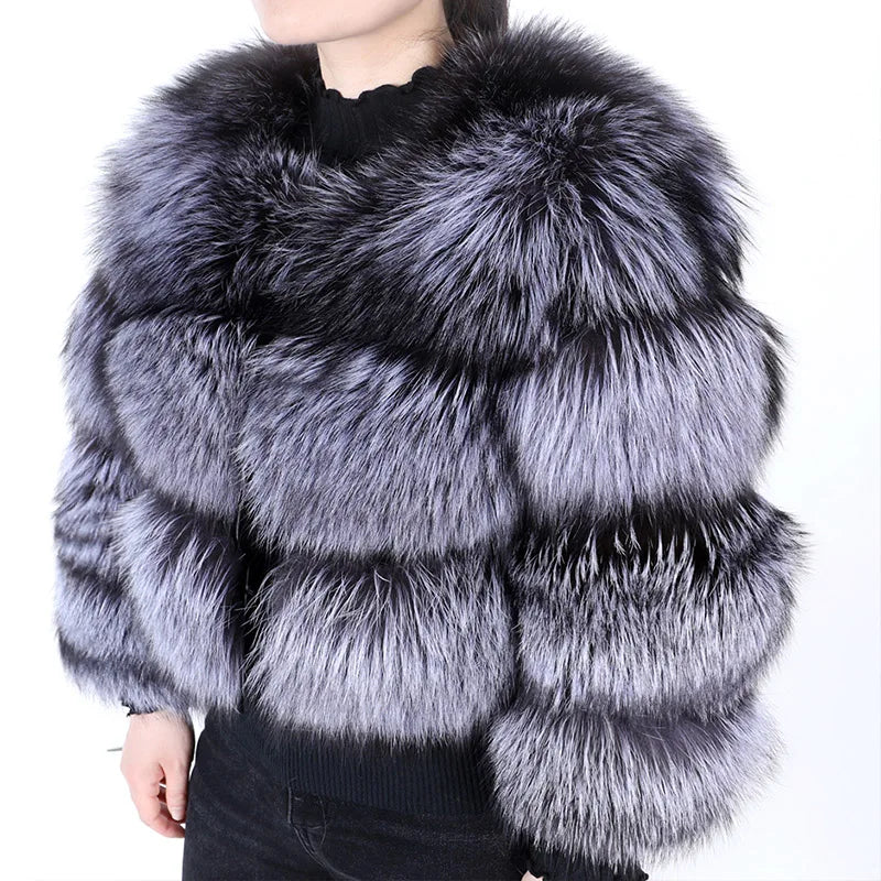 KIMLUD, 2024 maomaokong Super Hot Winter Women Luxury Thick Real Raccoon Fur Coat Natural Fox Fur Jacket Plus Size Jackets Female Vest, KIMLUD Womens Clothes