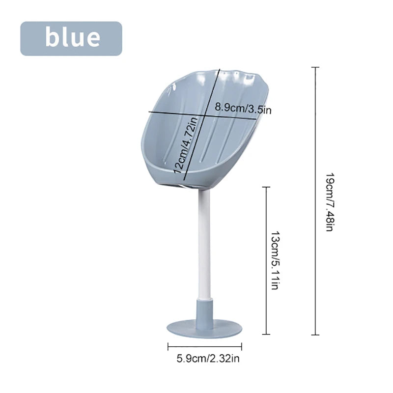 Leaf-Shaped Clear Plastic Soap Dish With Drain — Clear | KIMLUD