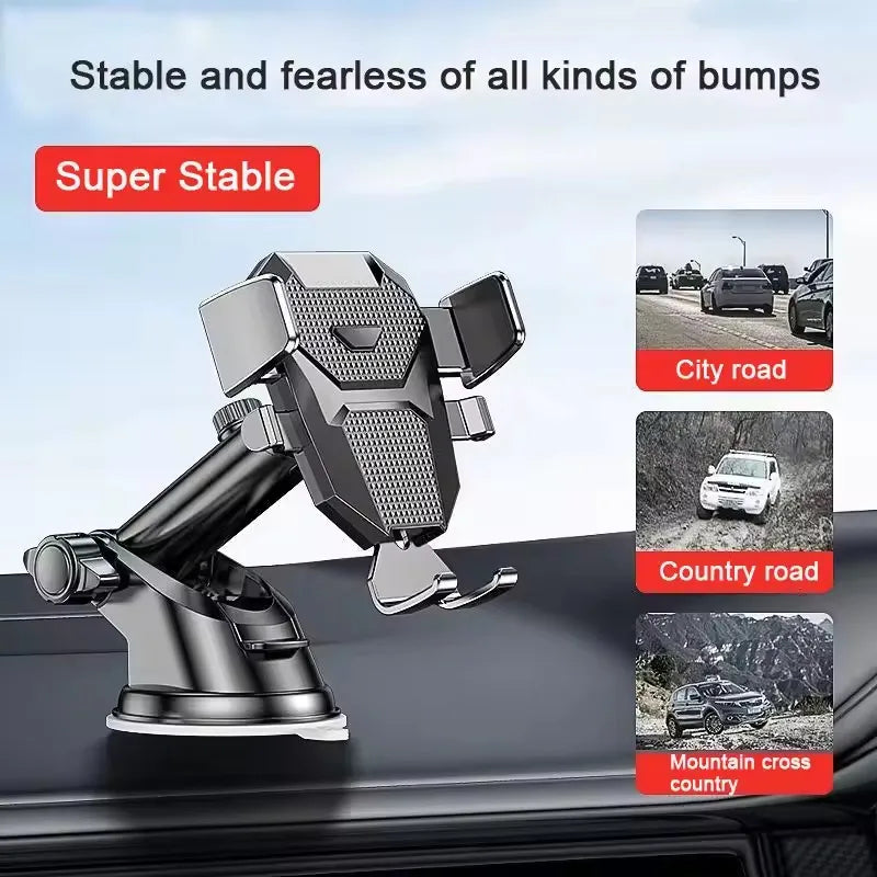 Car Phone Holder – Automatic Clip – Stainless Steel | KIMLUD