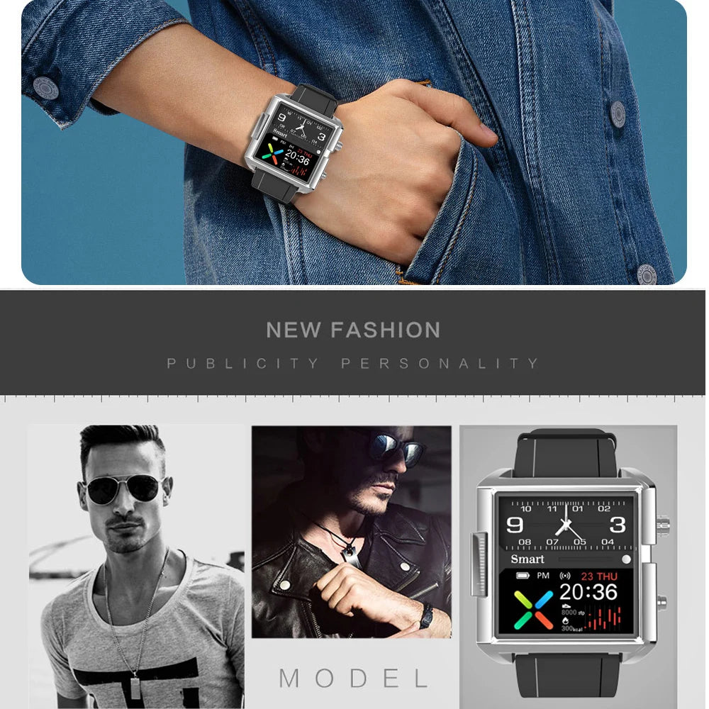 T9 Hybrid Smartwatch Heart Rate Blood Pressure Monitor  Waterproof IPS Stylish Smart Watch Seiko Movement For IOS Android
