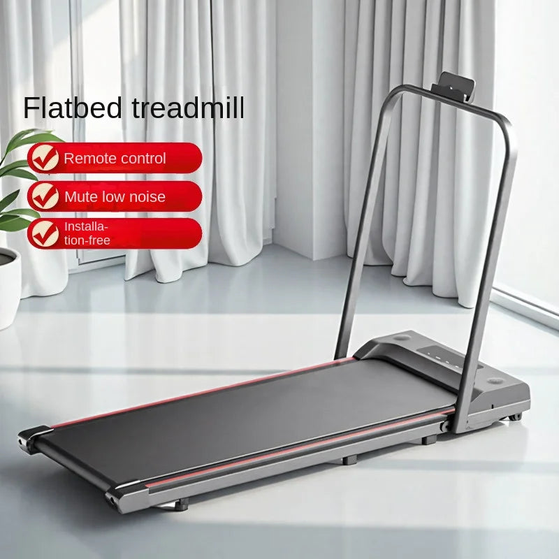 Foldable Treadmill With Handle Bar — Black | KIMLUD