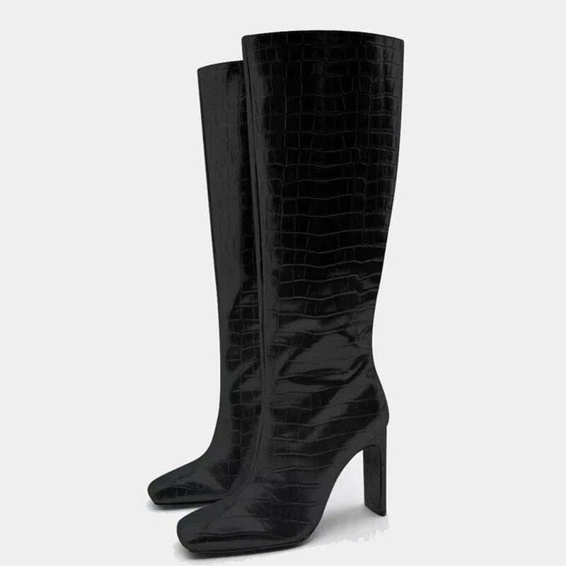 stylish-womens-long-boots-thick-heels-square-toe-fashion-knee-high-booties-animals-pattern-gold-silver-shoeskimlud-womens-fashion-34628687