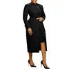 Fashion Ladies Suits Office Wear Two Piece Set Women Clothing Long Blazer Inner Dress Set Two Piece Blazer Set Outfits for Women