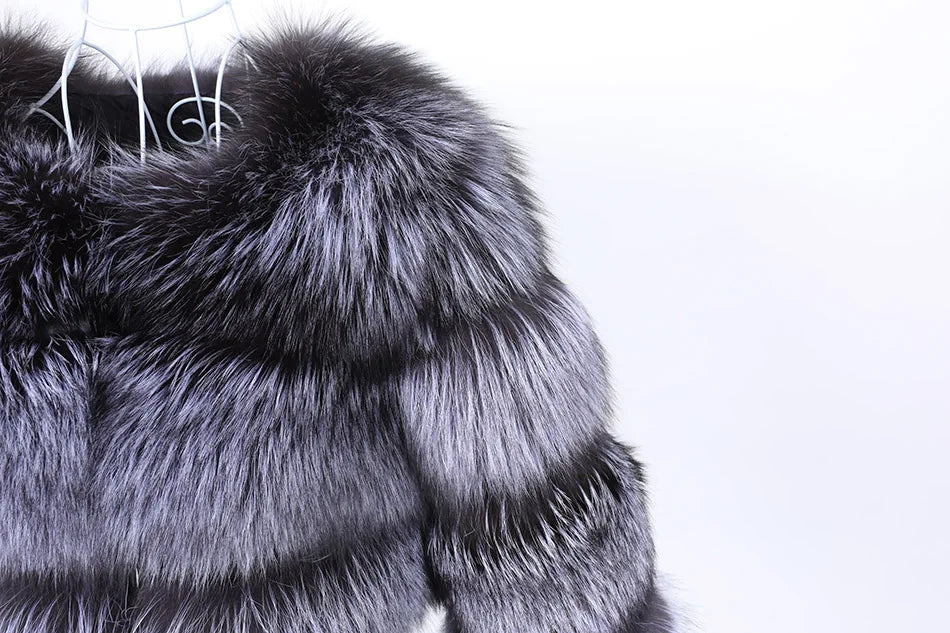 KIMLUD, 2024 maomaokong Super Hot Winter Women Luxury Thick Real Raccoon Fur Coat Natural Fox Fur Jacket Plus Size Jackets Female Vest, KIMLUD Womens Clothes