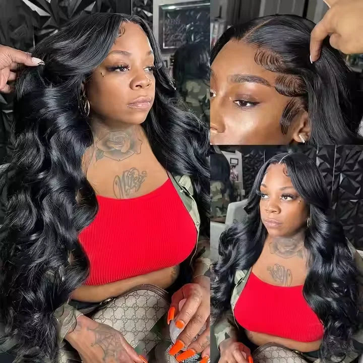 Wholesale 4x4 Transparent Lace Front Wigs Body Wave Virgin Brazilian Human Hair Wigs for Black Women