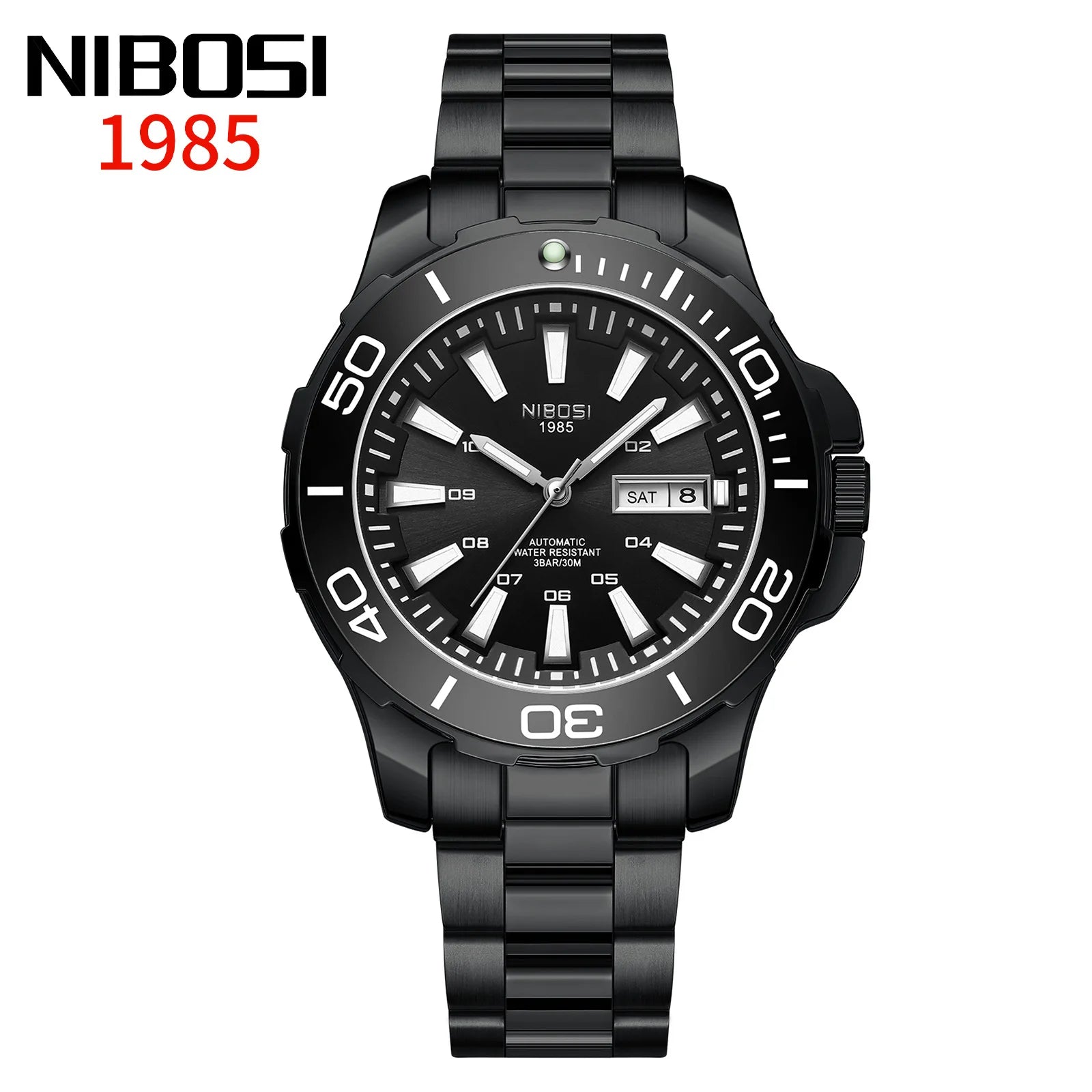 NIBOSI Automatic Men Watch Mechanical Waterproof Date Week Watches Men's Sports Wristwatch Man Stainless Steel Relogio Masculino