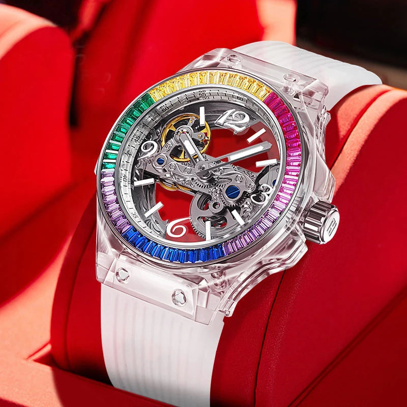 Stainless Steel Mechanical Watch — Silver | KIMLUD
