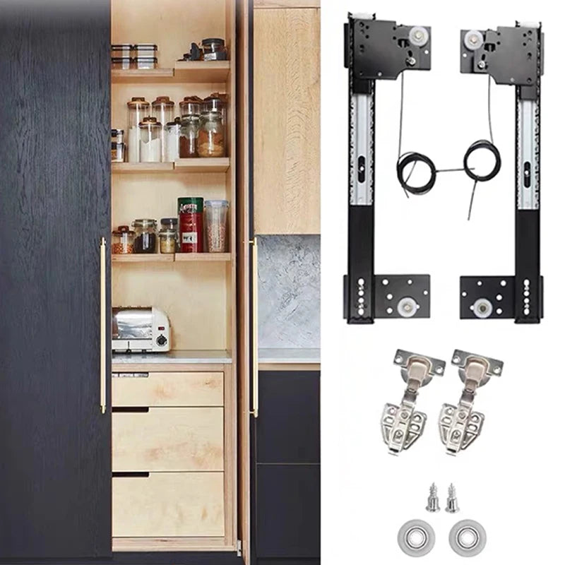 Heavy Duty Cold Rolled Steel Kitchen Cabinet Pocket Door Ball Bearing Slides System Accessories Sliding Folding for Furniture