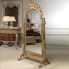 French Classical Style Solid Wood Bedroom Furniture Set with Antique Gold Leaf Decoration and Luxurious Antique Bed